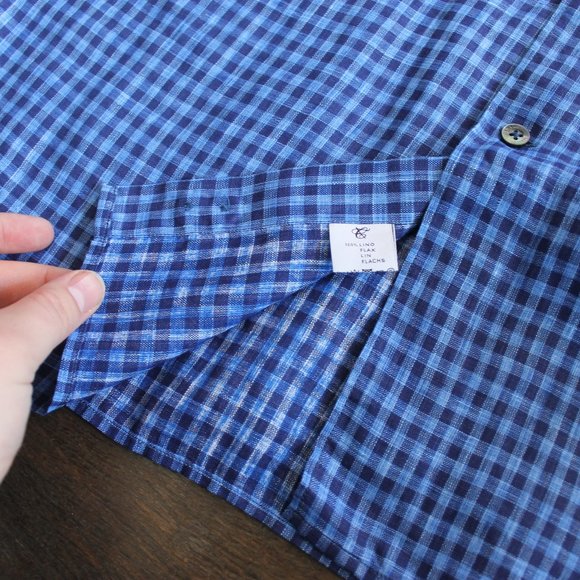 CANALI Blue Checked Dress Shirt - Picture 2 of 5